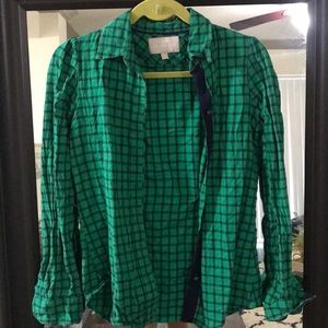 Banana republic fitted plaid